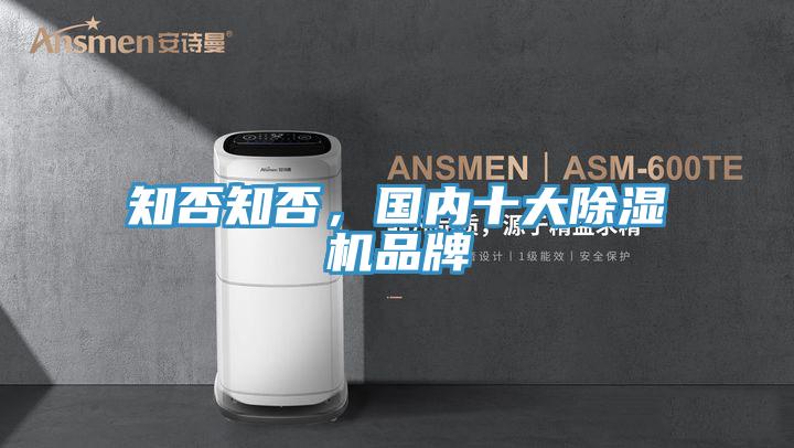 知否知否，國內(nèi)十大除濕機品牌