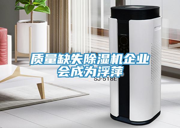 質(zhì)量缺失除濕機(jī)企業(yè)會成為浮萍