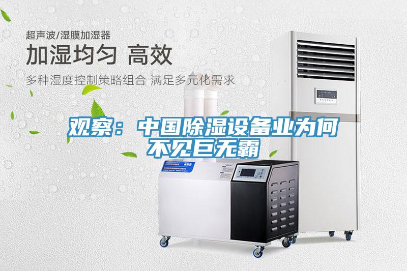 觀察：中國除濕設(shè)備業(yè)為何不見巨無霸