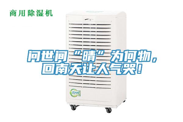 問世間“晴”為何物，回南天讓人氣哭！