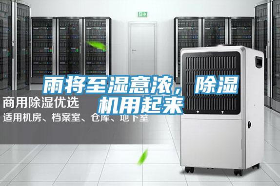 雨將至濕意濃，除濕機用起來