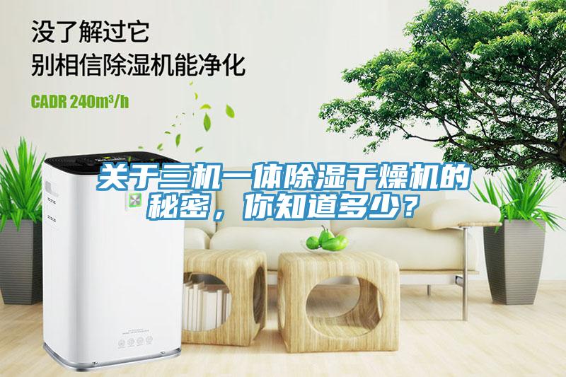 關(guān)于三機一體除濕干燥機的秘密，你知道多少？