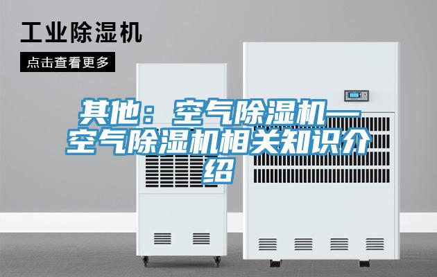 其他：空氣除濕機(jī)—空氣除濕機(jī)相關(guān)知識(shí)介紹