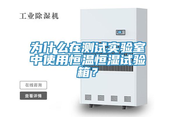 為什么在測試實驗室中使用恒溫恒濕試驗箱？