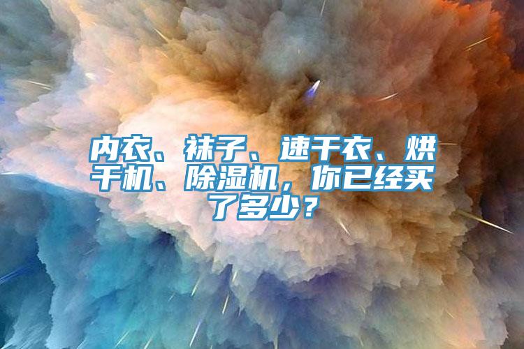 內(nèi)衣、襪子、速干衣、烘干機、除濕機，你已經(jīng)買了多少？