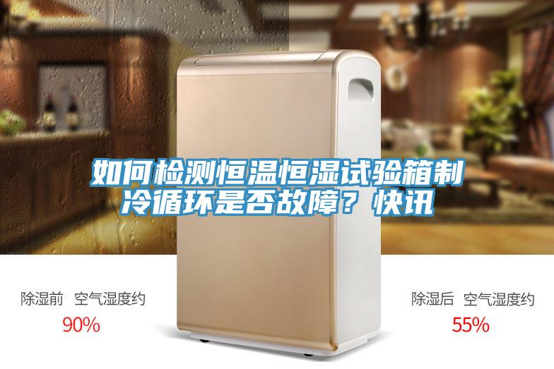 如何檢測恒溫恒濕試驗(yàn)箱制冷循環(huán)是否故障？快訊