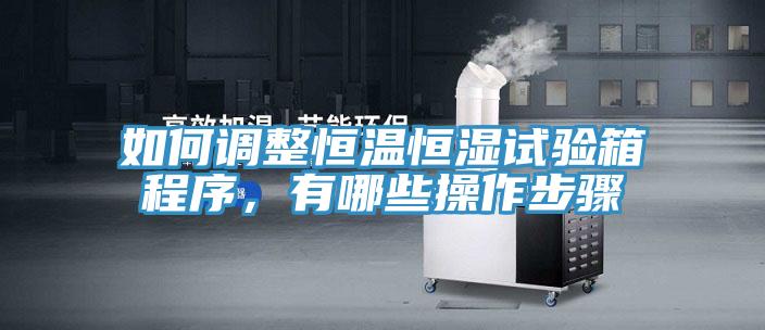 如何調(diào)整恒溫恒濕試驗(yàn)箱程序，有哪些操作步驟