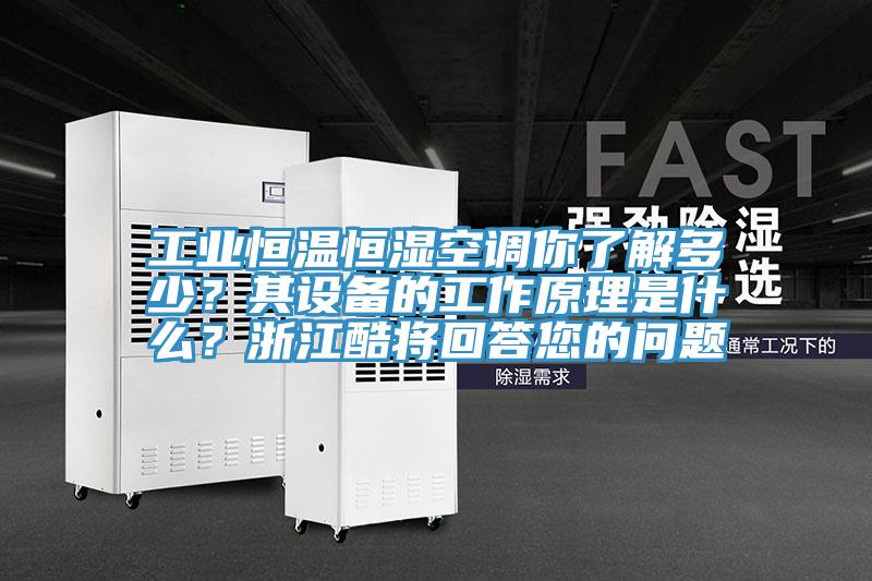 工業(yè)恒溫恒濕空調(diào)你了解多少？其設(shè)備的工作原理是什么？浙江酷將回答您的問題