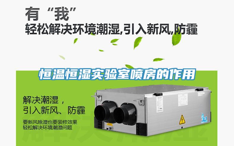 恒溫恒濕實(shí)驗(yàn)室噴房的作用