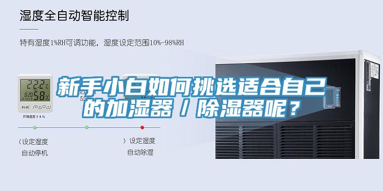 新手小白如何挑選適合自己的加濕器／除濕器呢？