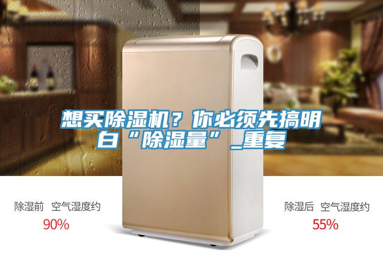 想買除濕機(jī)？你必須先搞明白“除濕量”_重復(fù)