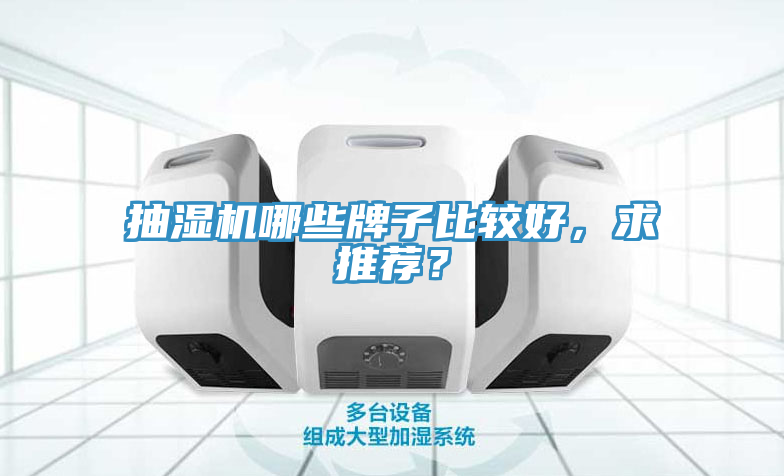 抽濕機哪些牌子比較好，求推薦？