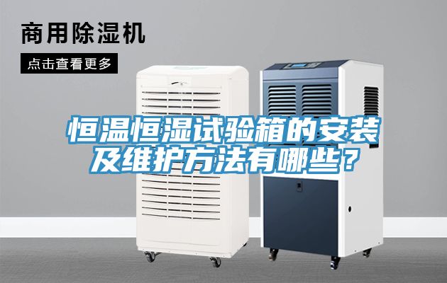 恒溫恒濕試驗箱的安裝及維護(hù)方法有哪些？