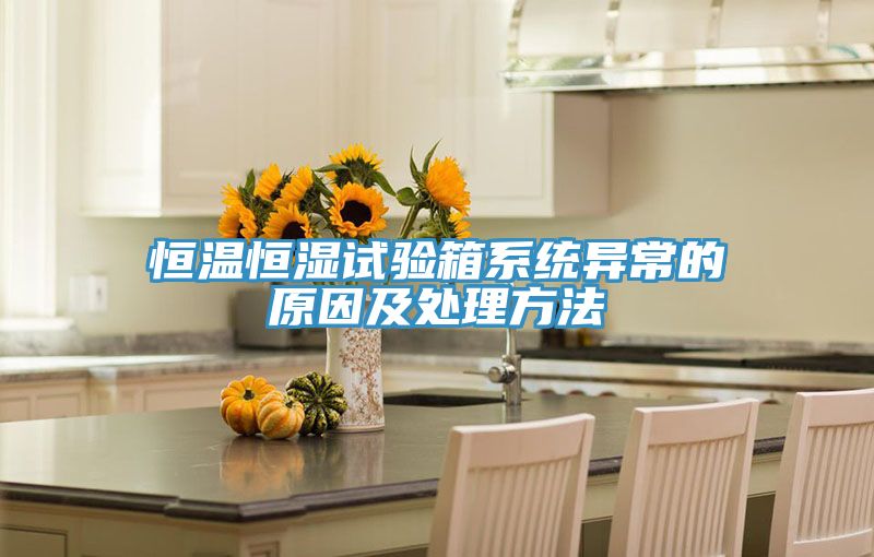 恒溫恒濕試驗箱系統(tǒng)異常的原因及處理方法
