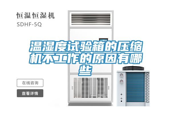 溫濕度試驗箱的壓縮機不工作的原因有哪些