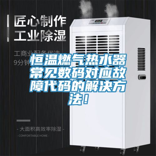 恒溫燃氣熱水器常見數(shù)碼對應故障代碼的解決方法！