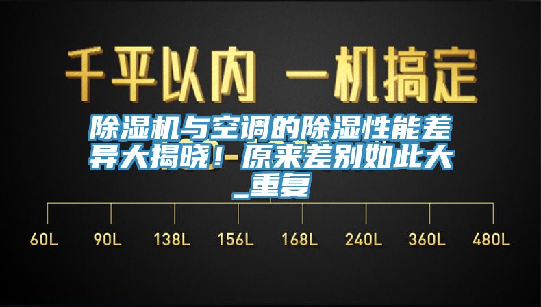 除濕機與空調(diào)的除濕性能差異大揭曉！原來差別如此大_重復
