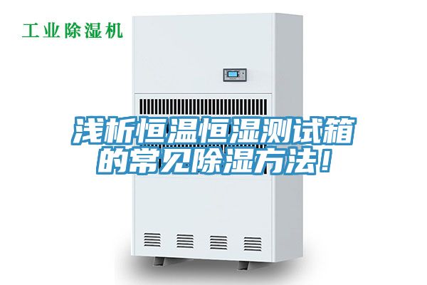 淺析恒溫恒濕測試箱的常見除濕方法！