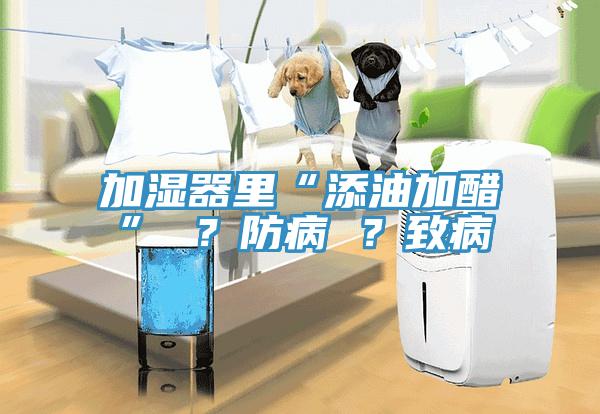 加濕器里“添油加醋” ？防病 ？致病