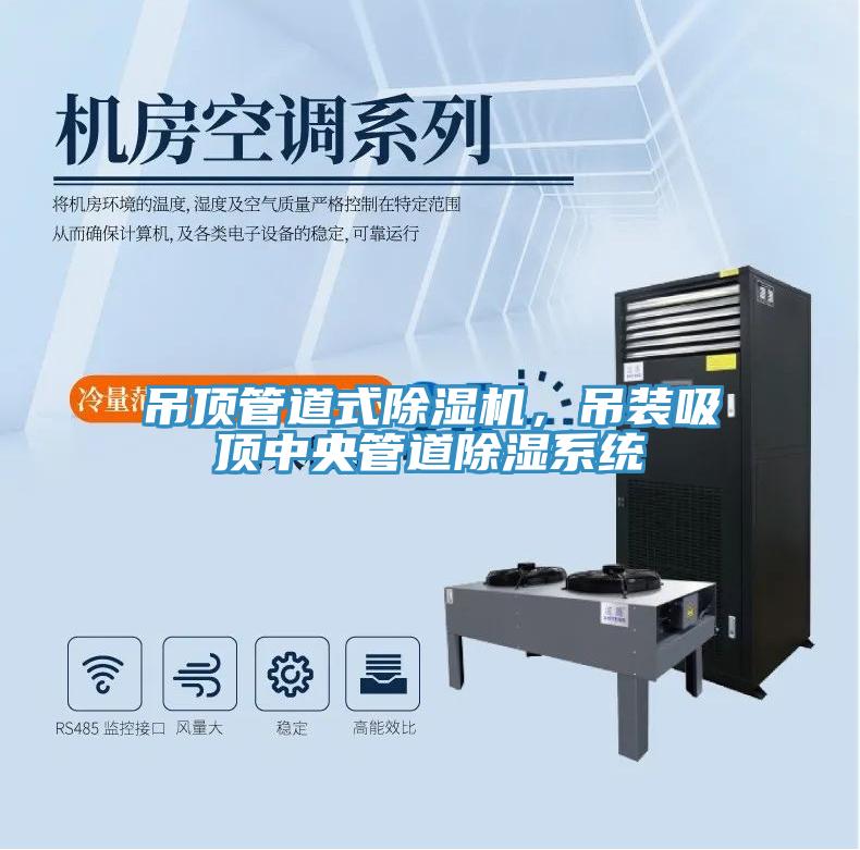 吊頂管道式除濕機(jī)，吊裝吸頂中央管道除濕系統(tǒng)